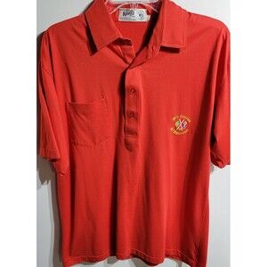 Kangol Golf Polo Shirt The Wollen Mill Red The Old Course St. Andrews Size L